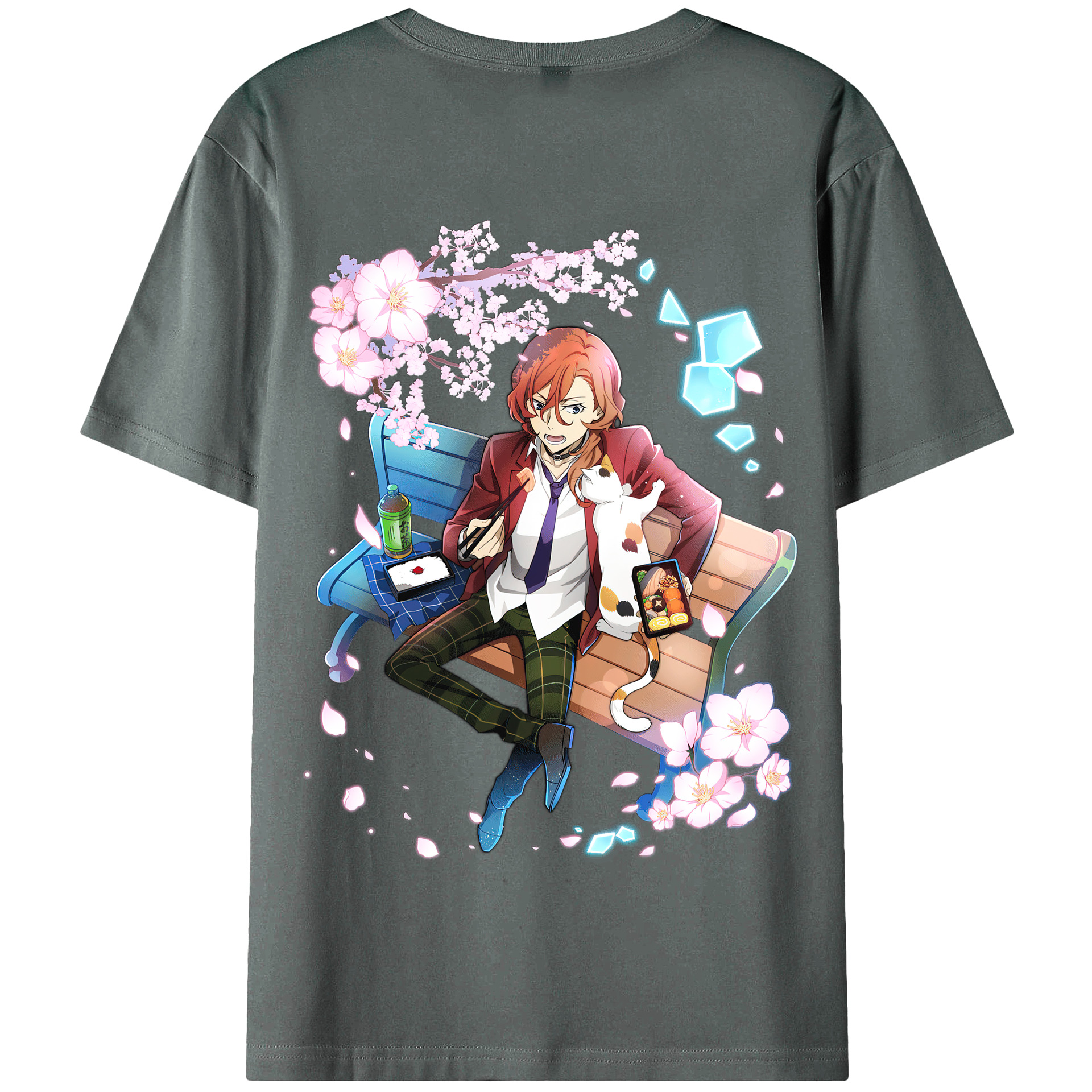 （画像用） 文豪ストレイドッグス Bungo Stray Dogs 綿100％半袖Tシャツ（背面プリント）